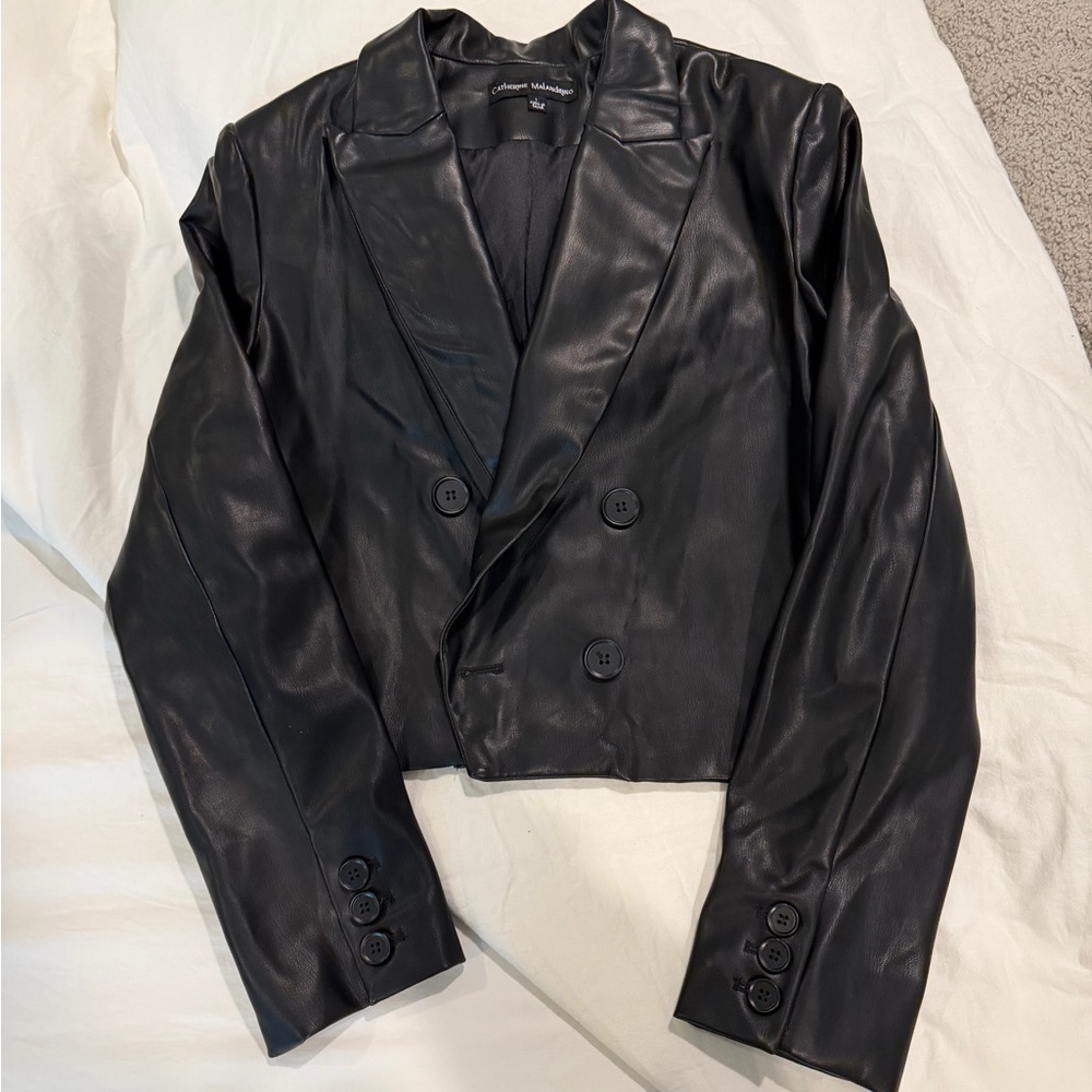 Catherine Malandrino Black Double-Breasted Blazer